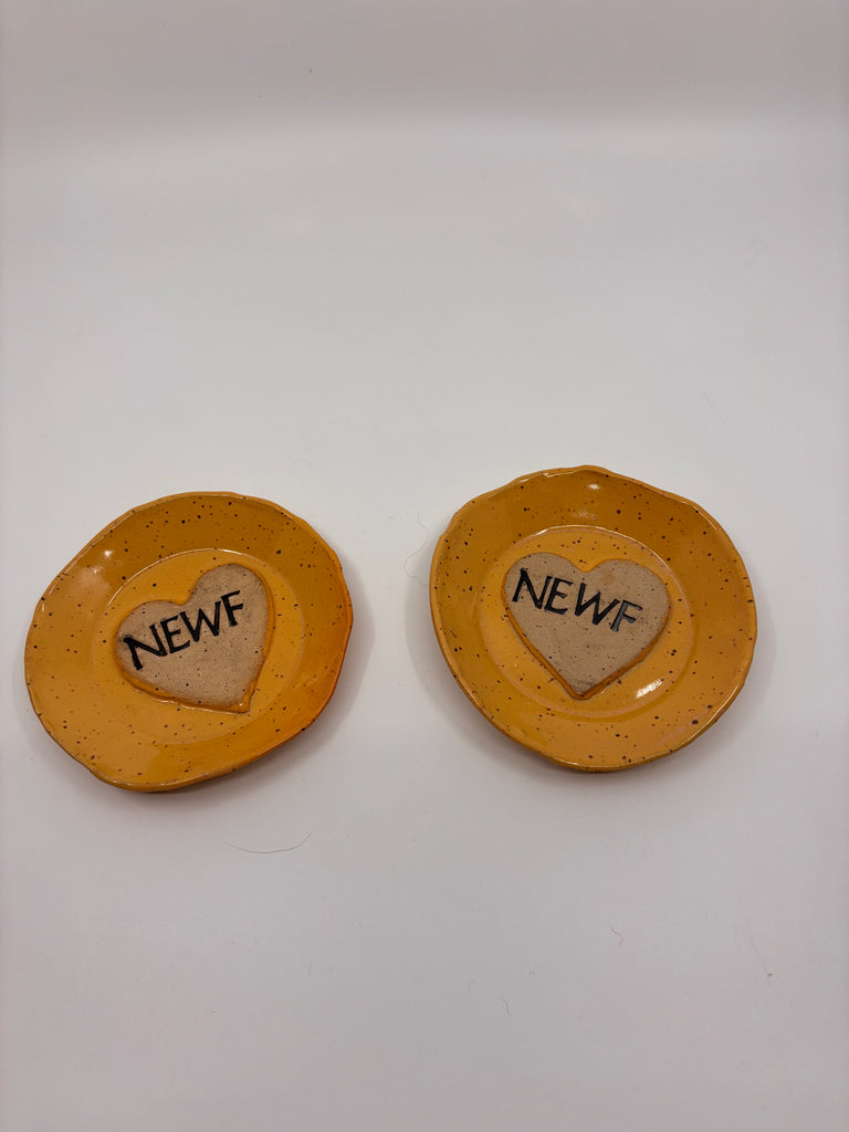 Small Round NEWF Heart Trinket/Soap Dishes