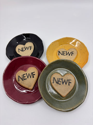 Small Round NEWF Heart Trinket/Soap Dishes
