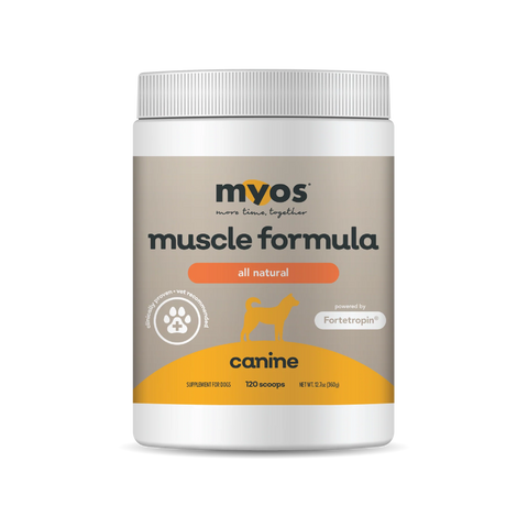 MYOS CANINE MUSCLE FORMULA CANISTER TO REDUCE MUSCLE LOSS AND BUILD MUSCLE