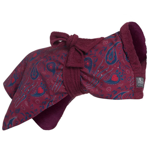 DOG ROBES - DRYING ROBES WITH OPENING FOR LEASH ON HARNESS