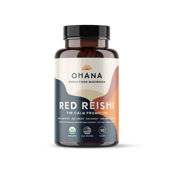 OHANA MUSHROOMS/Aloha Medicinal RED REISHI Mushroom  90 capsules
