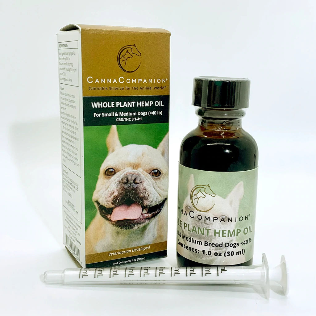 Canna Companion™ Whole Plant Hemp Oil for Small/Medium Dogs under 40lbs