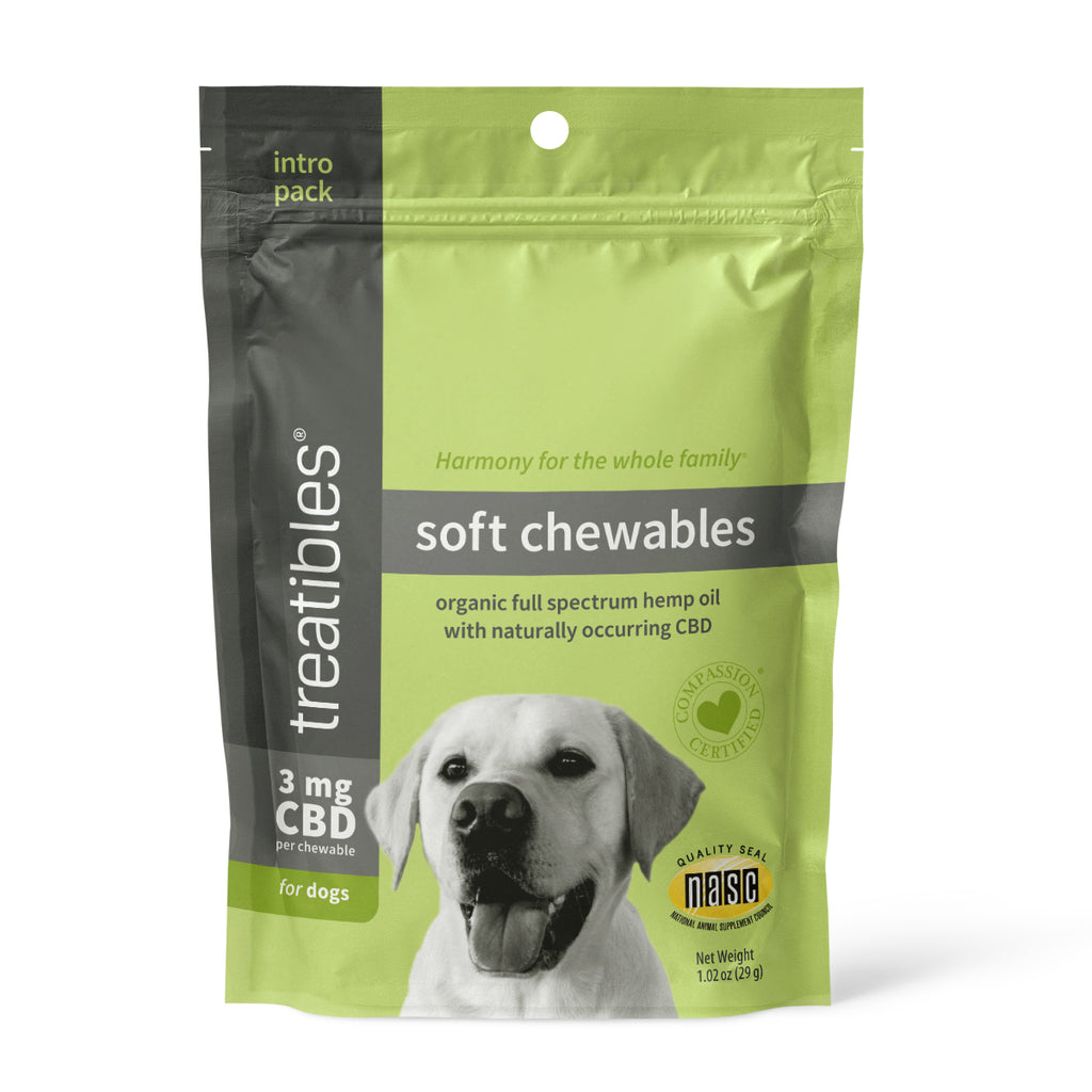 Treatibles® FOR DOGS: 3MG CBD SOFT CHEWS