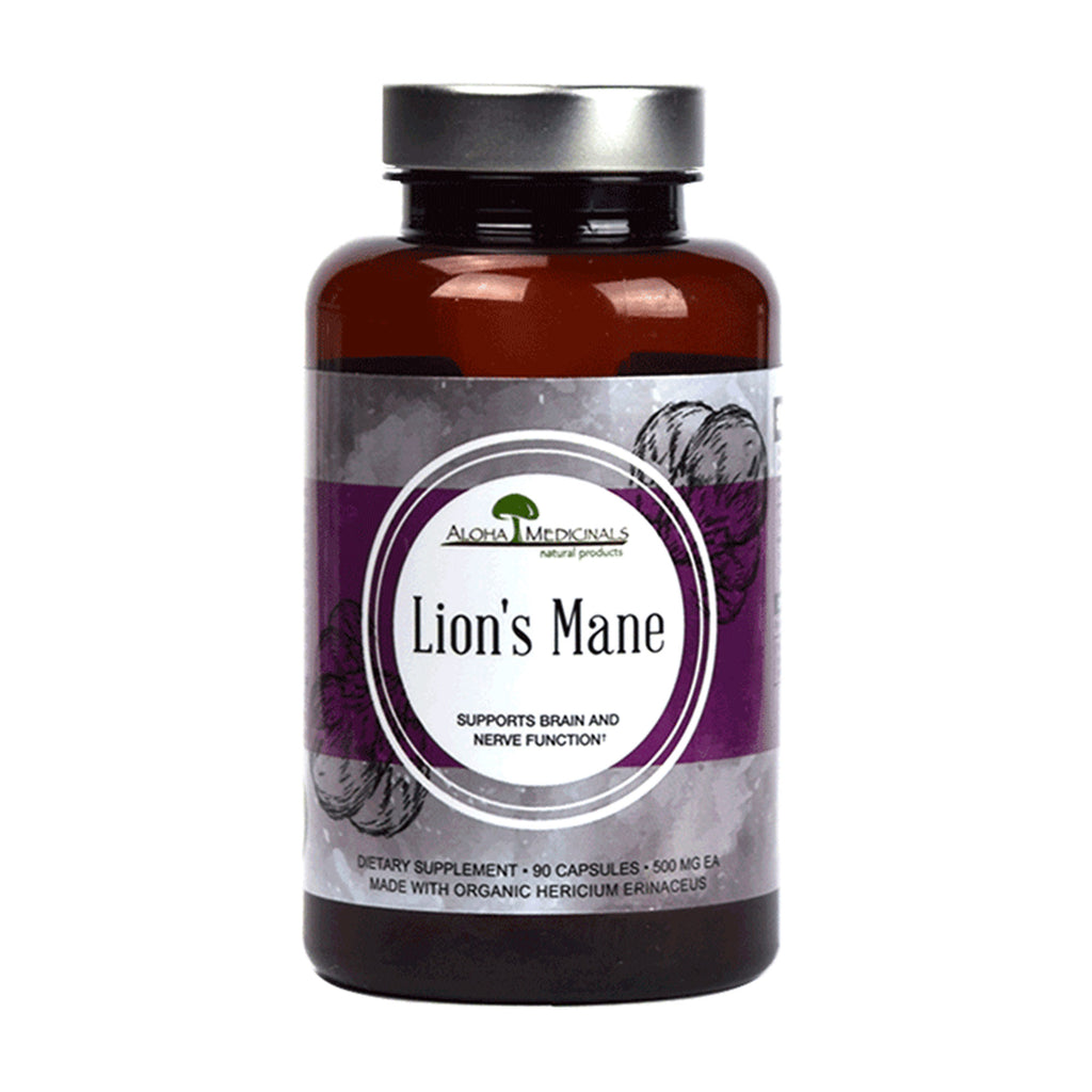 Aloha Medicinal Pure Lion’s Mane™ - 90 capsulesPure Lion's Mane™ is made with mushrooms known to support brain function – memory, concentration, focus.
