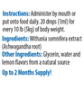AYUSH ASHWAGANDA PET DROPS for stress and cognitive issues - 2oz